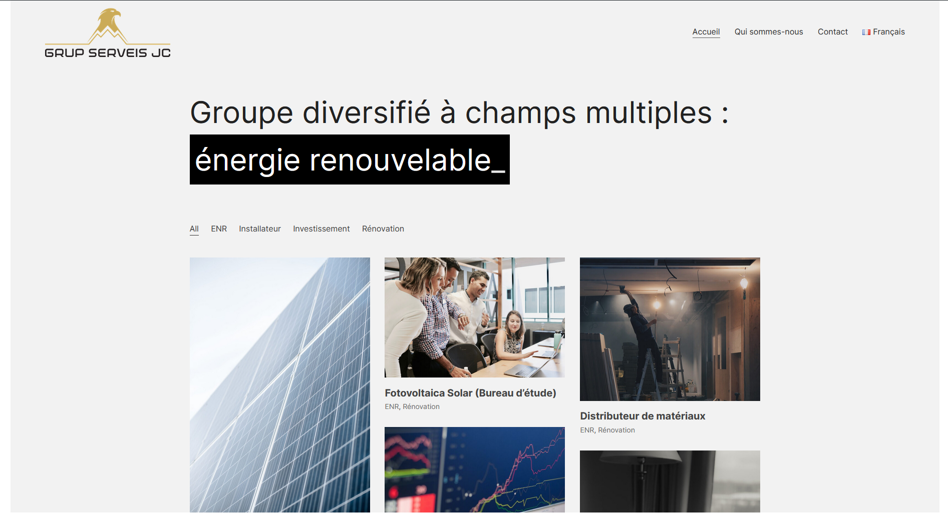 Grup Serveis - Services aux entreprises et énergies renouvelables